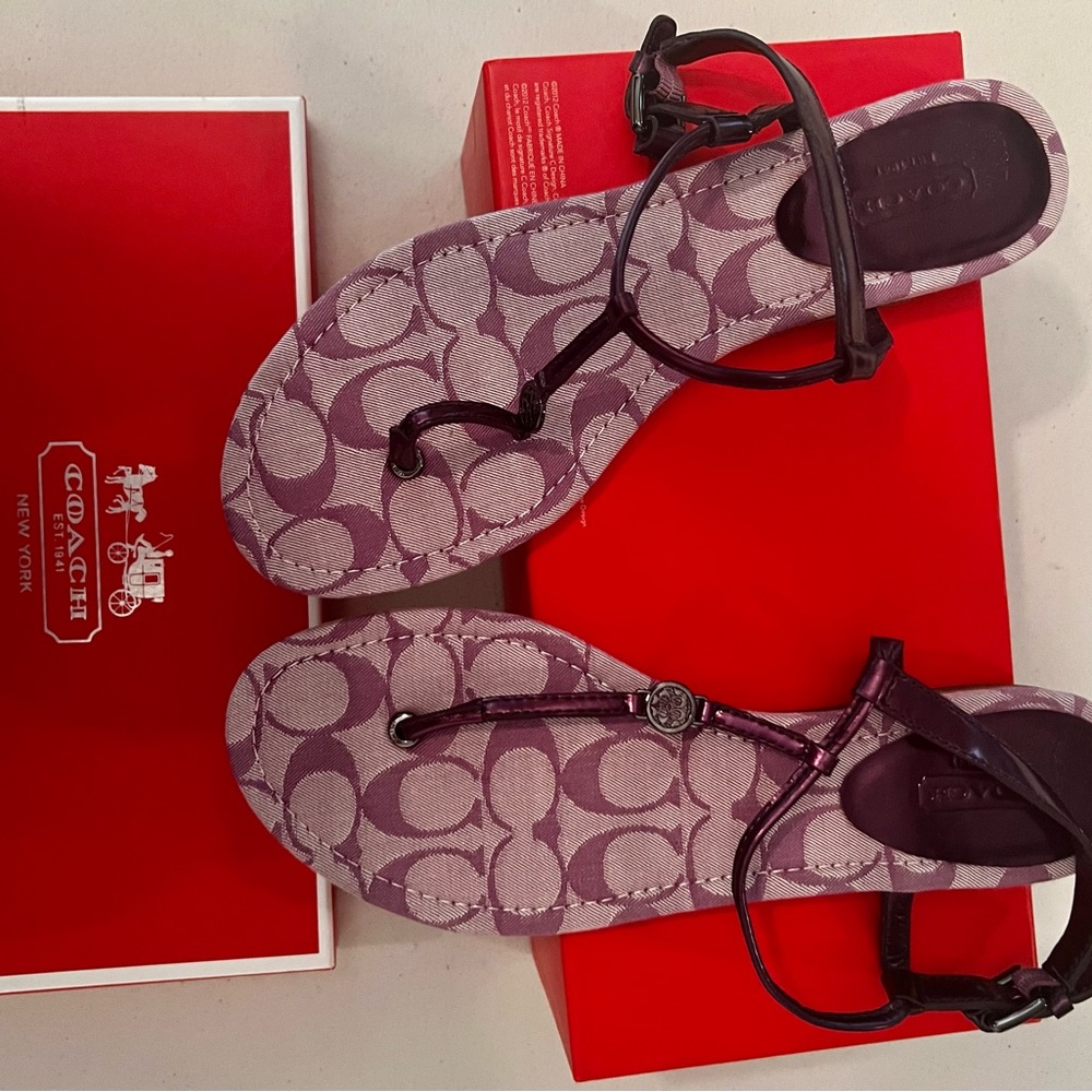 Coach Purple Sandals